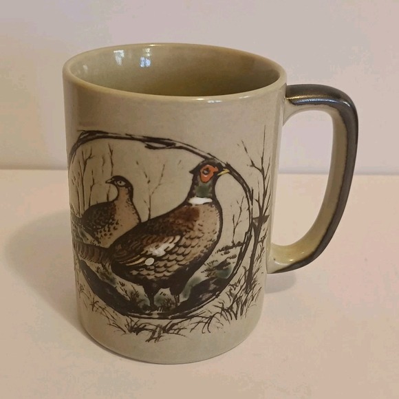 Vtg Otagiri Quail/Pheasant Bird Coffee Tea‎ Stoneware Mug - Picture 1 of 6